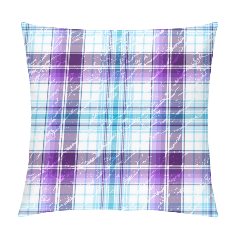 Personality  Repeating Violet-white Grunge Checkered Pattern Pillow Covers