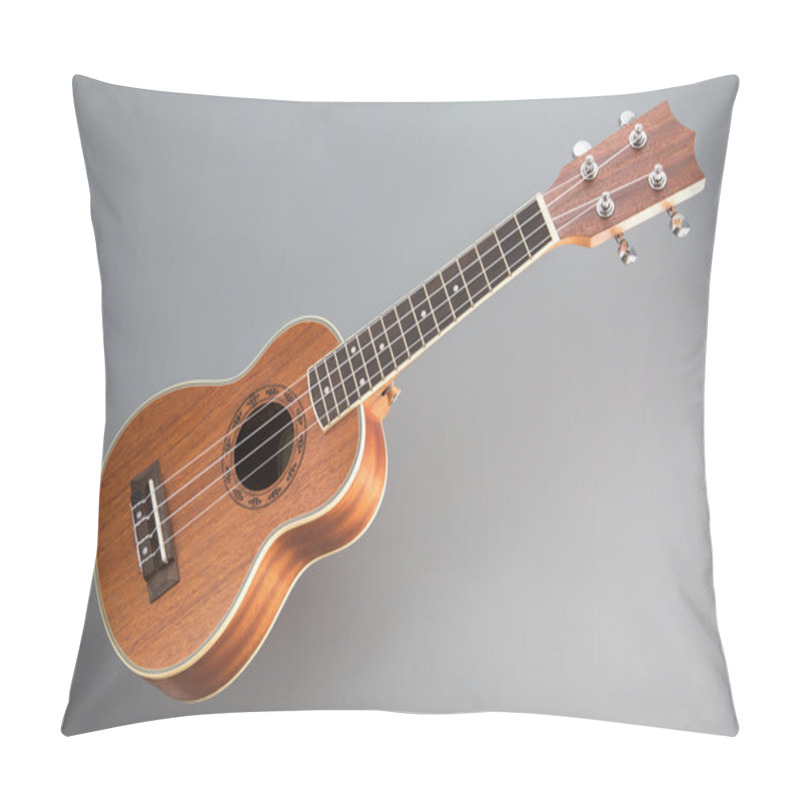 Personality  Ukulele Guitar On Gray Background  Pillow Covers