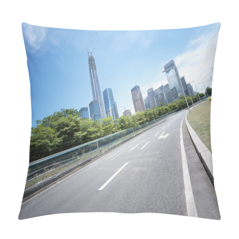 Personality  Asphalt Road Of A Modern City Pillow Covers