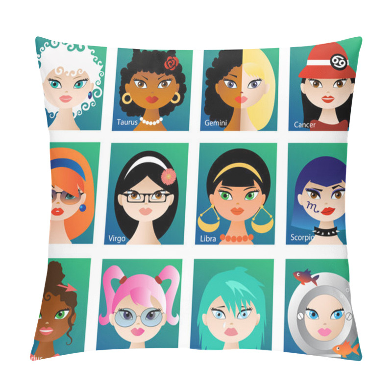 Personality  Zodiac Astrological Signs For Horoscope Pillow Covers