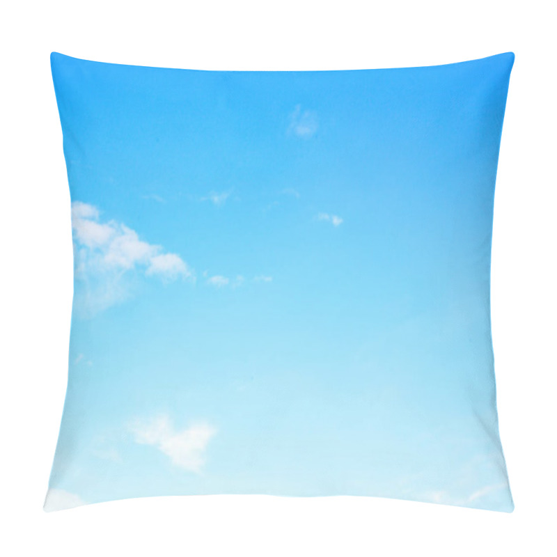 Personality  Expansive Blue Sky With Delicate Wispy Clouds, Conveying A Sense Of Calmness And Serenity Pillow Covers