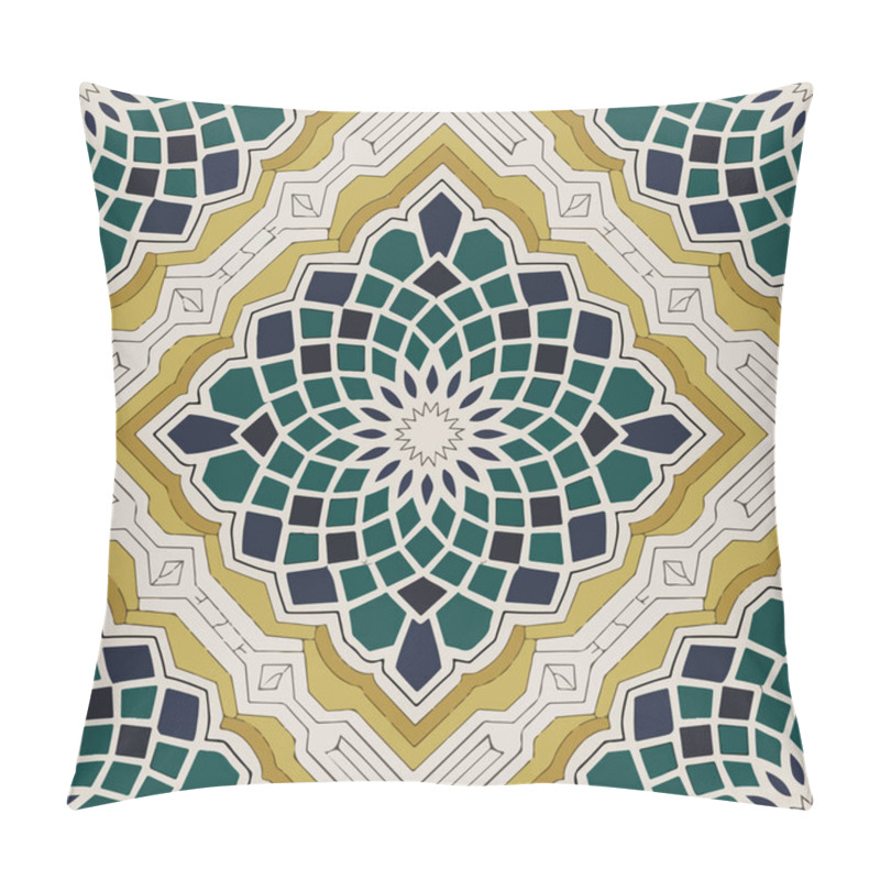 Personality  Geometric Precision In Traditional Muslim Art. Pillow Covers