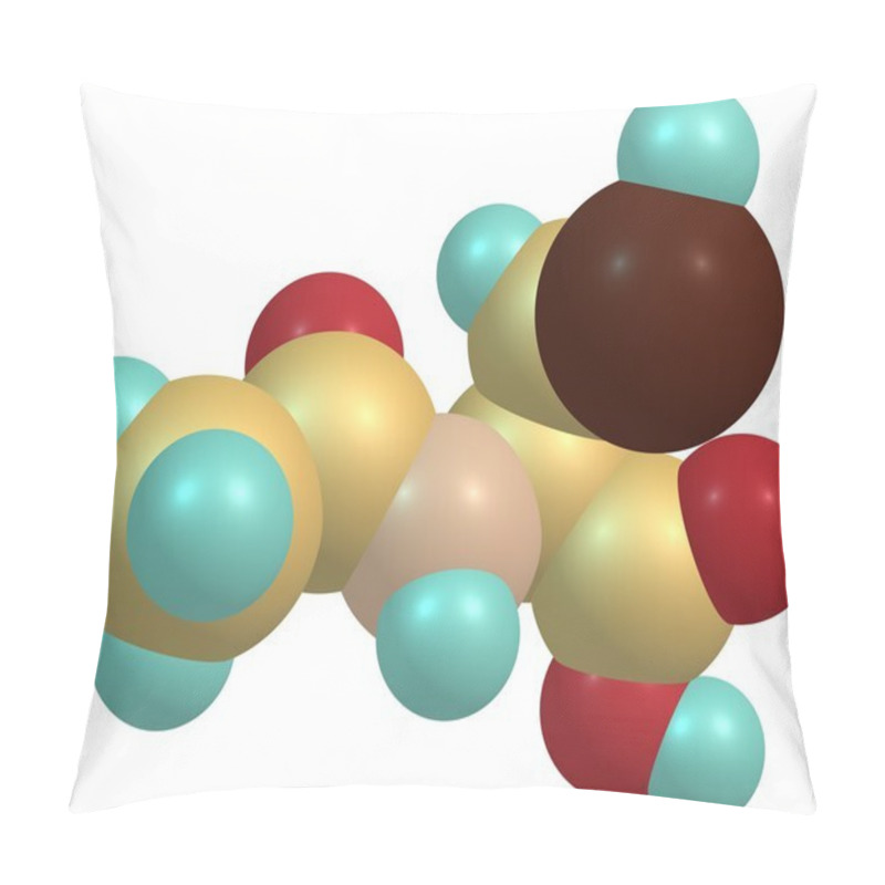 Personality  Acetylcysteine Molecular Structure Isolated On White Pillow Covers