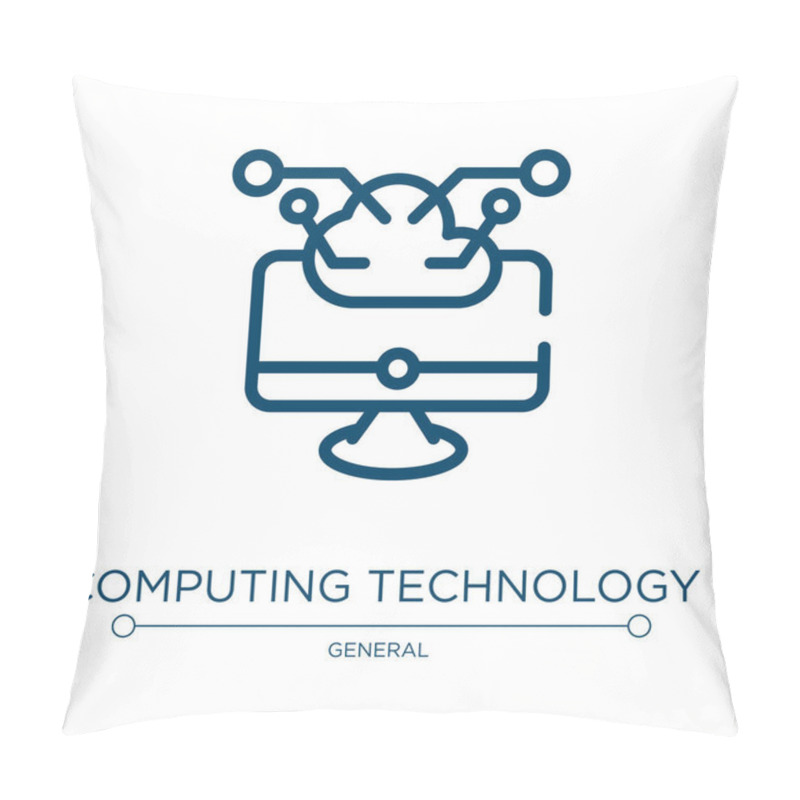 Personality  Computing Technology Icon. Linear Vector Illustration From General Collection. Outline Computing Technology Icon Vector. Thin Line Symbol For Use On Web And Mobile Apps, Logo, Print Media. Pillow Covers