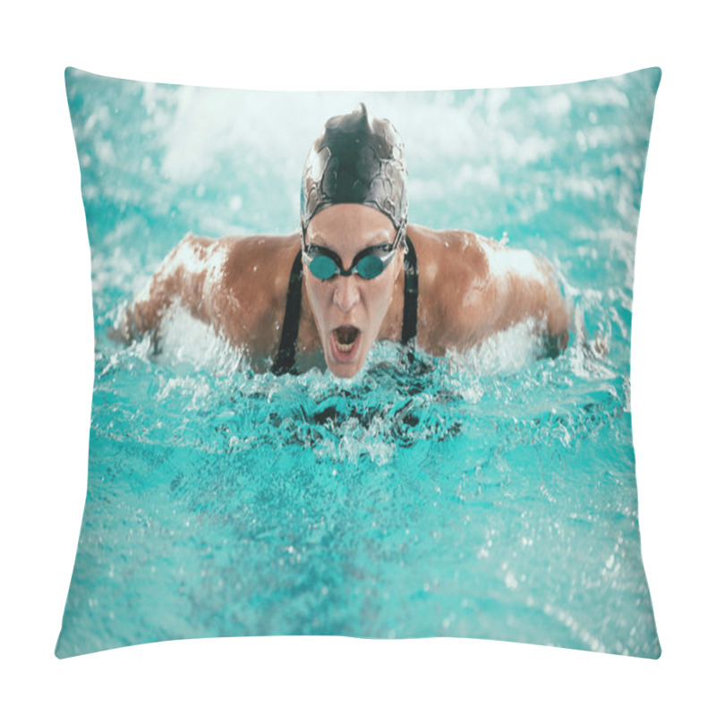 Personality  Butterfly Stroke Swimming Champion Pillow Covers