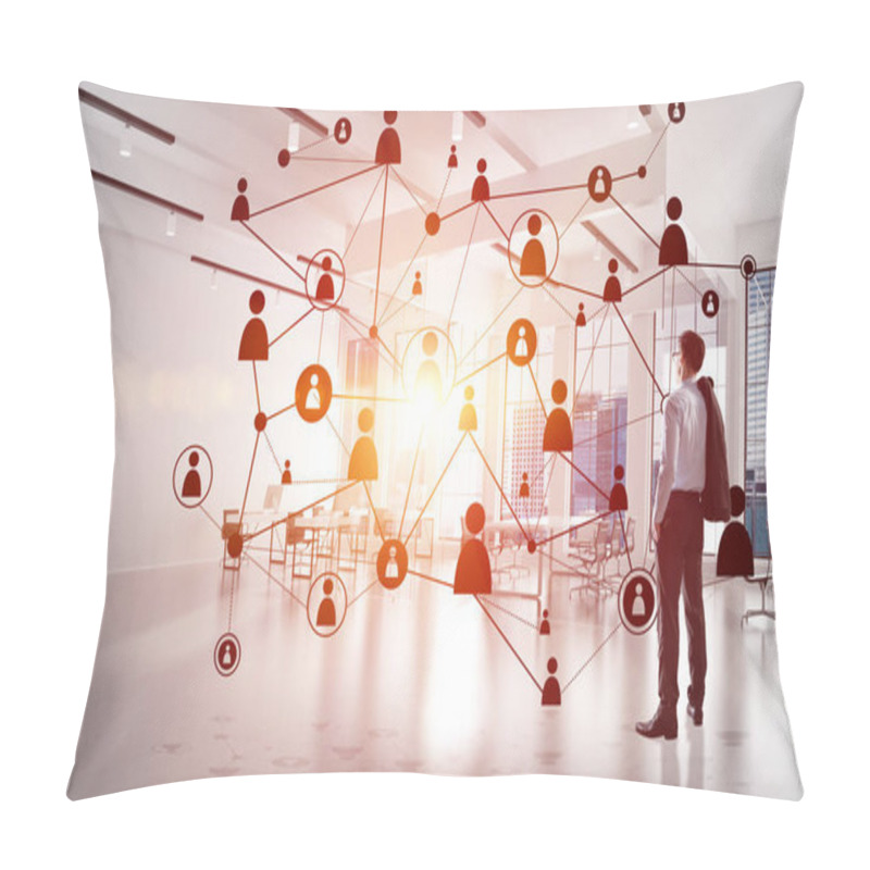 Personality  Networking And Social Communication Concept   Pillow Covers