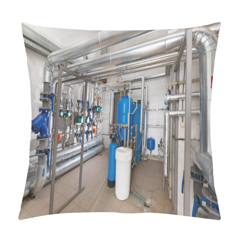 Personality  Modern Pumping Station With Water Treatment System In Industrial Pillow Covers