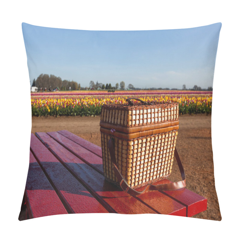 Personality  Picnic At The Tulip Farm Pillow Covers