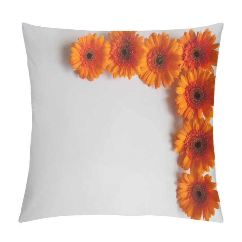 Personality  Orange Gerbera Flowers. Pillow Covers