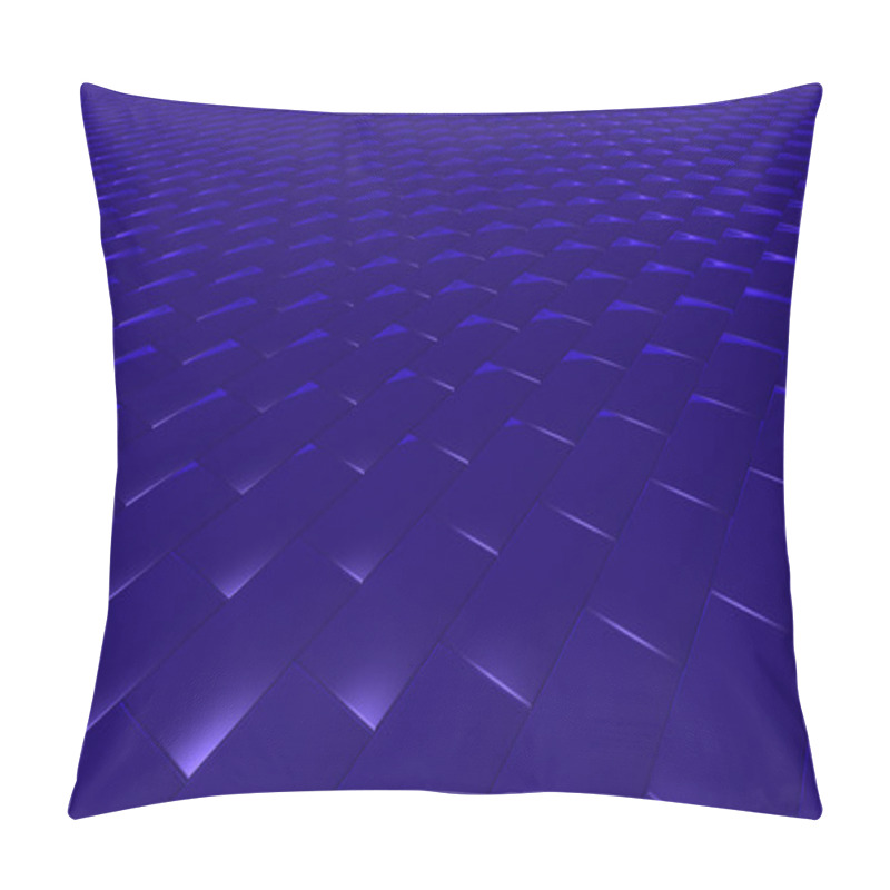 Personality  3D Abstract Navy Blue Brick Pillow Covers