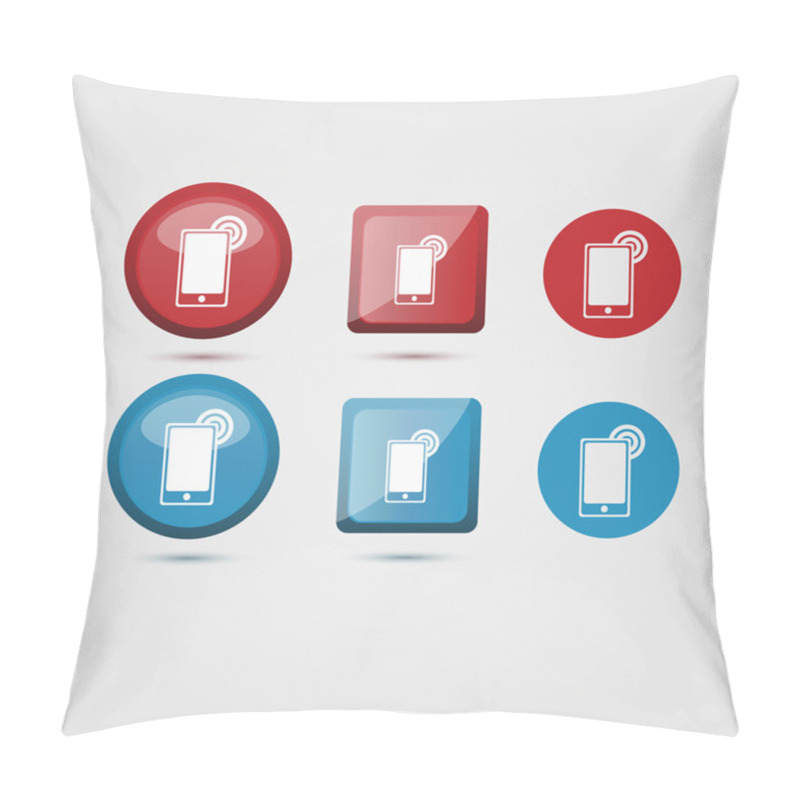 Personality  Vector Set Of Mobile Phone Icons. Pillow Covers