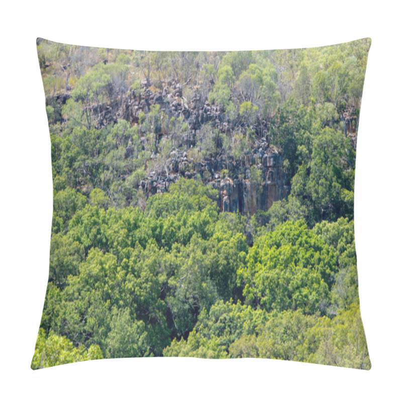 Personality  Rugged Outback Scenery Featuring Rocky Outcrops And Dense Bushland. Perfect For Travel, Nature, And Adventure Projects Highlighting Australia's Wild Beauty Pillow Covers