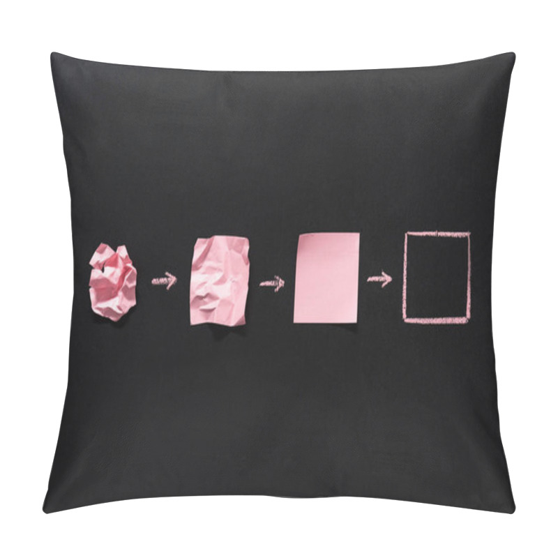 Personality  Pink Blank Notes In Different States Pillow Covers