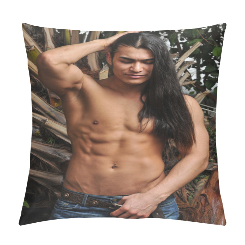 Personality  Model In A Garden Pillow Covers