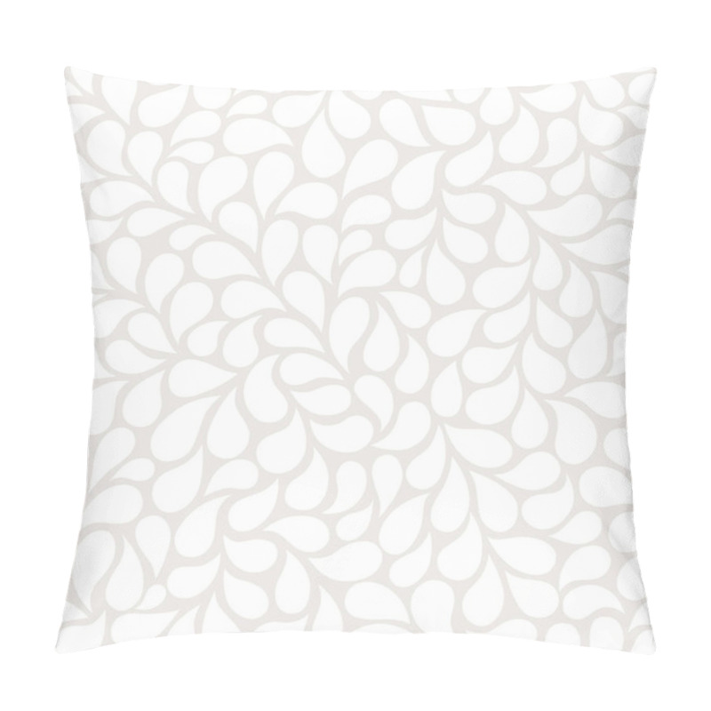 Personality  Vector Seamless Gray Pattern With White Drops. Monochrome Abstract Floral Background. Stylish Monochrome Texture. EPS 10 Pillow Covers