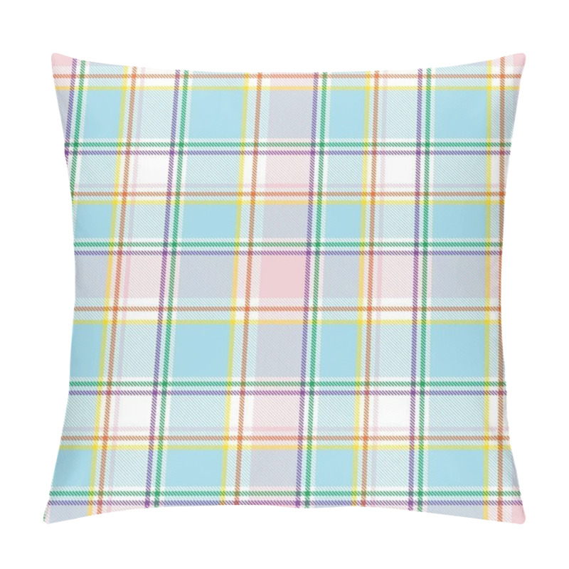 Personality  Rainbow Glen Plaid Textured Seamless Pattern Suitable For Fashion Textiles And Graphics Pillow Covers