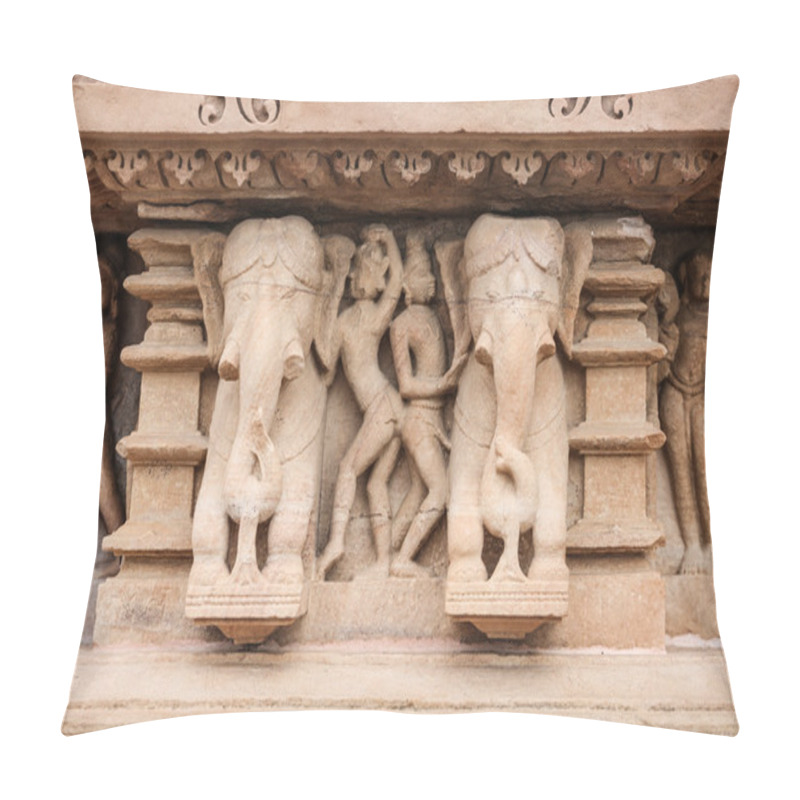 Personality  Stone Carved, Khajuraho Pillow Covers