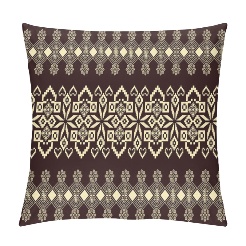 Personality  Ethnic Pattern Seamless, Geometric Design ,Aztec Embroidery Border Seamless Patterns.ethnic Design,  Pattern Art Wallpaper Background, Design For Fabric, Curtain, Carpet ,geometry Seamless Pattern Pillow Covers