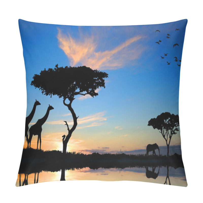 Personality  Safari In Africa. Wildlife In Africa. Pillow Covers