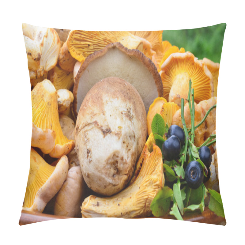 Personality  Mushrooms And Blueberries Pillow Covers