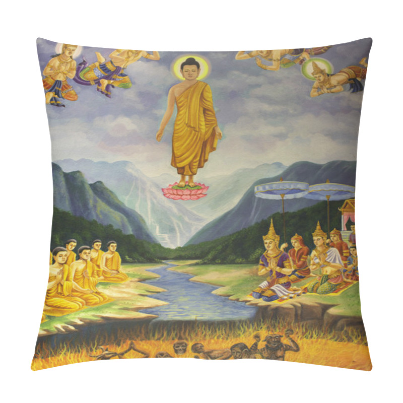 Personality  Places Of Worship And Temple Art Of Thailand. Pillow Covers