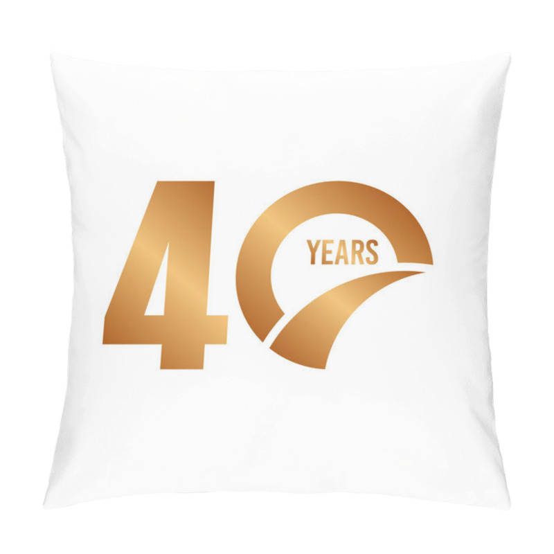 Personality  40 Year Anniversary Vector Template Design Illustration Pillow Covers