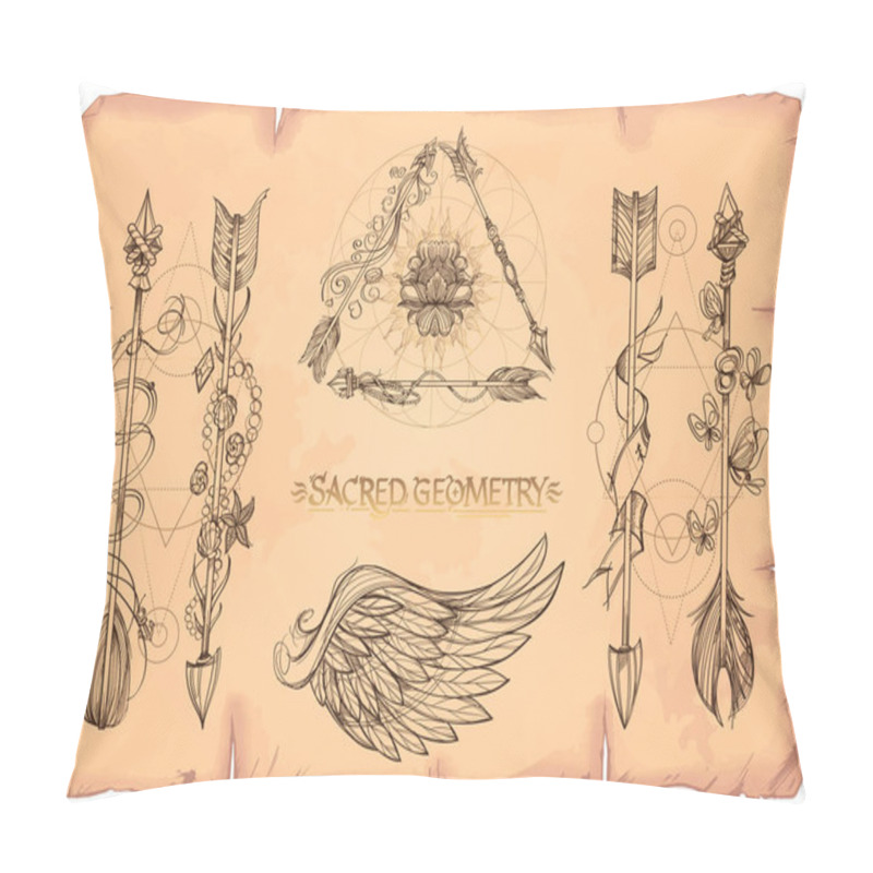 Personality  Arrows, Flowers And Wings.  Pillow Covers