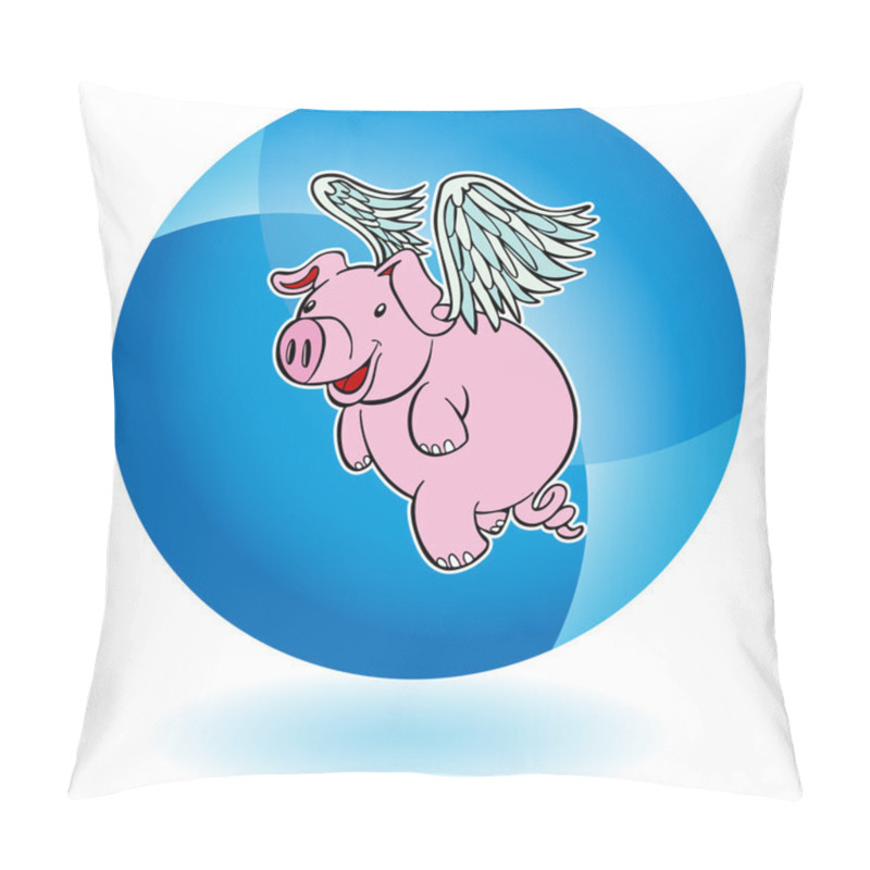 Personality  Flying Pig Web Icon Pillow Covers