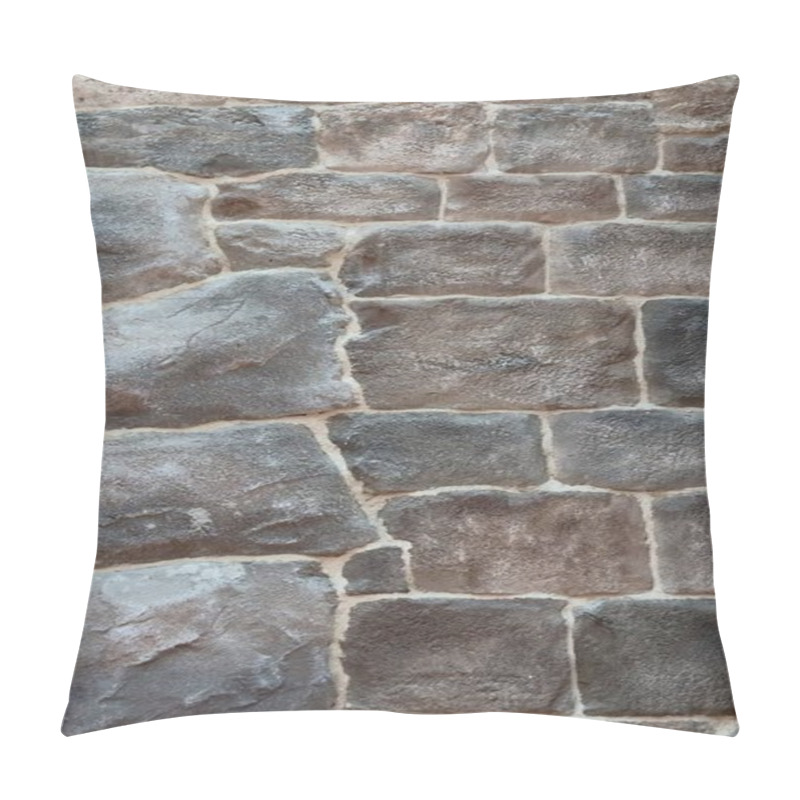 Personality  Texture Of Rough Stone Highlights Architectural Details, Blending Raw Materials And Structural Elements. Unique Patterns In Stonework Create Visual Interest In Contemporary Architecture. Pillow Covers