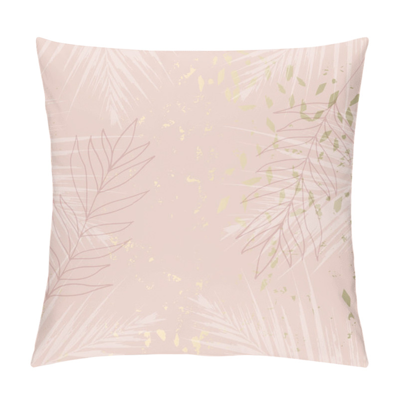 Personality  Tropical Worn Floral Pastel Pink Blush Gold Pattern Pillow Covers