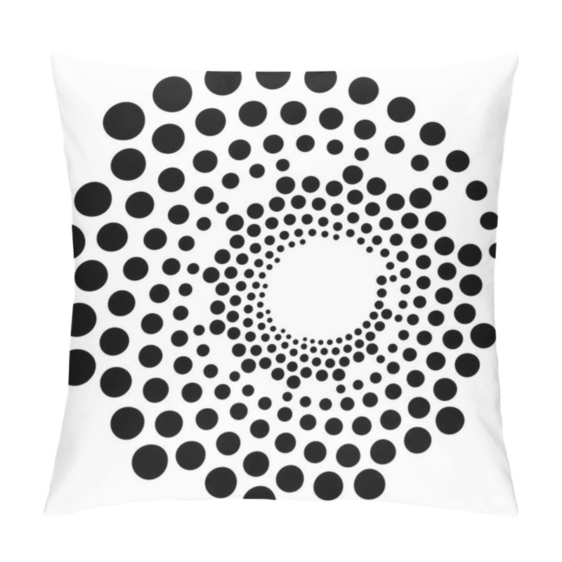 Personality  Circular, Radial Dots Element. Pillow Covers