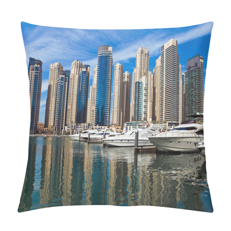 Personality  Dubai Marina, UAE. Pillow Covers