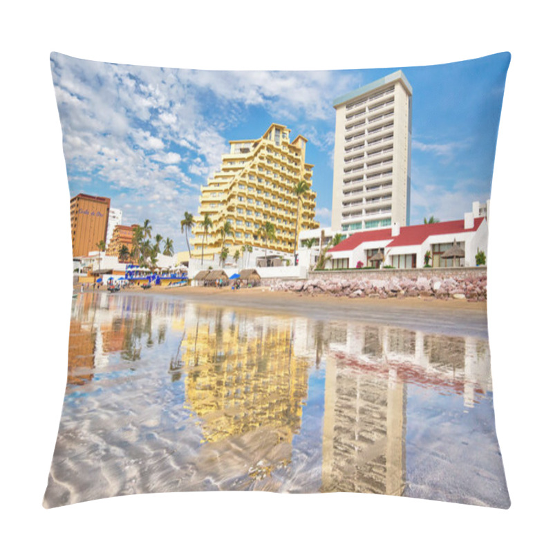 Personality  Mazatlan, Mexico-10 December, 2018: Mazatlan Golden Zone (Zona Dorada), A Famous Touristic Beach And Resort Zone In Mexico Pillow Covers