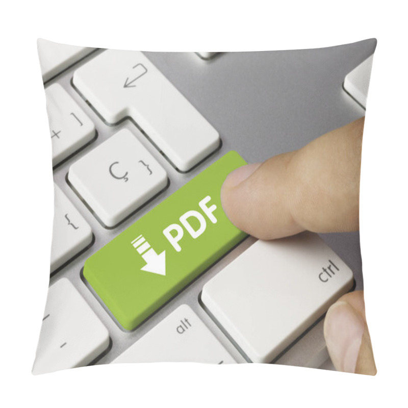 Personality  PDF - Inscription On Green Keyboard Key Pillow Covers