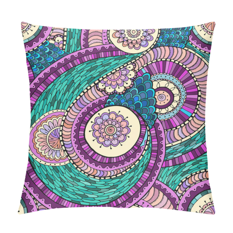 Personality  Seamless Flower Retro Background In Vector. Pillow Covers