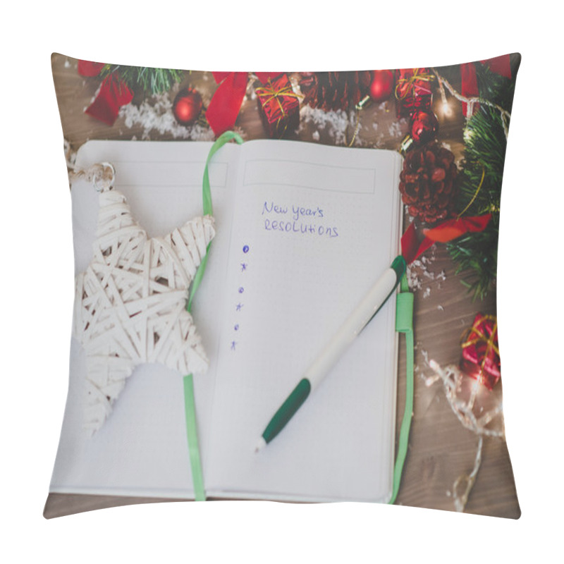 Personality  New Year's Resolutions Written On A Notepad With A Star And New  Pillow Covers