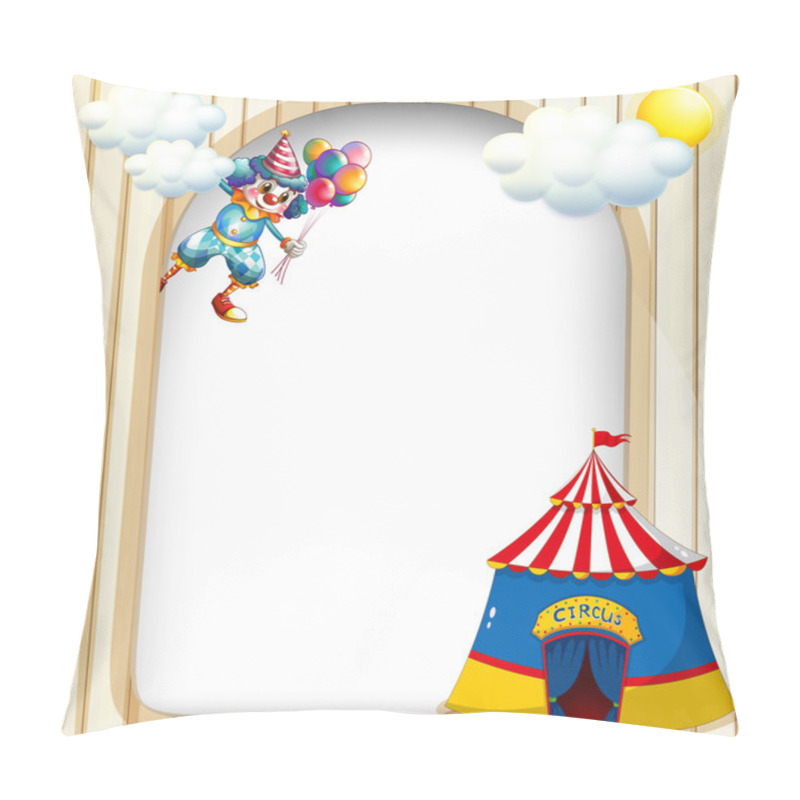 Personality  A Template With A Clown And A Circus Tent Pillow Covers