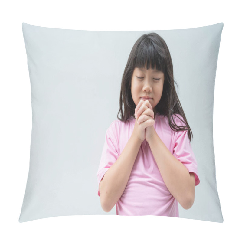 Personality  Kid Is Praying, Hands Folded In Praye Pillow Covers