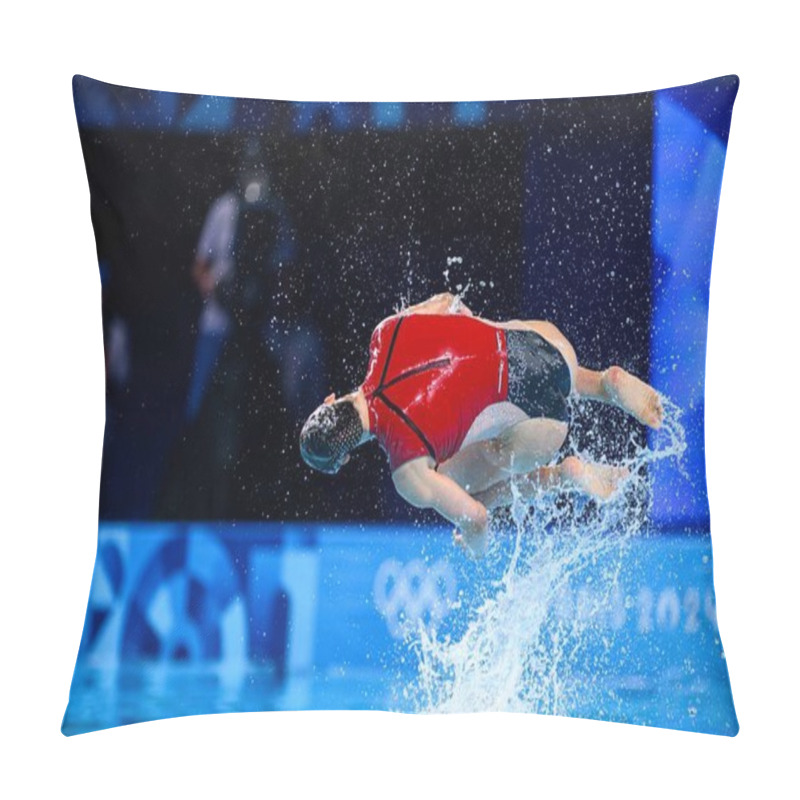 Personality  PARIS, FRANCE - 9 AUGUST, 2024: OZHOGINA OZHOGIN Alisa, TIO CASAS Iris, The Artistic Swimming, Duet, Technical Routine, Artistic Swimming, Duet, Technical Routine, The Paris 2024 Olympic Games At Aquatics Centre Pillow Covers