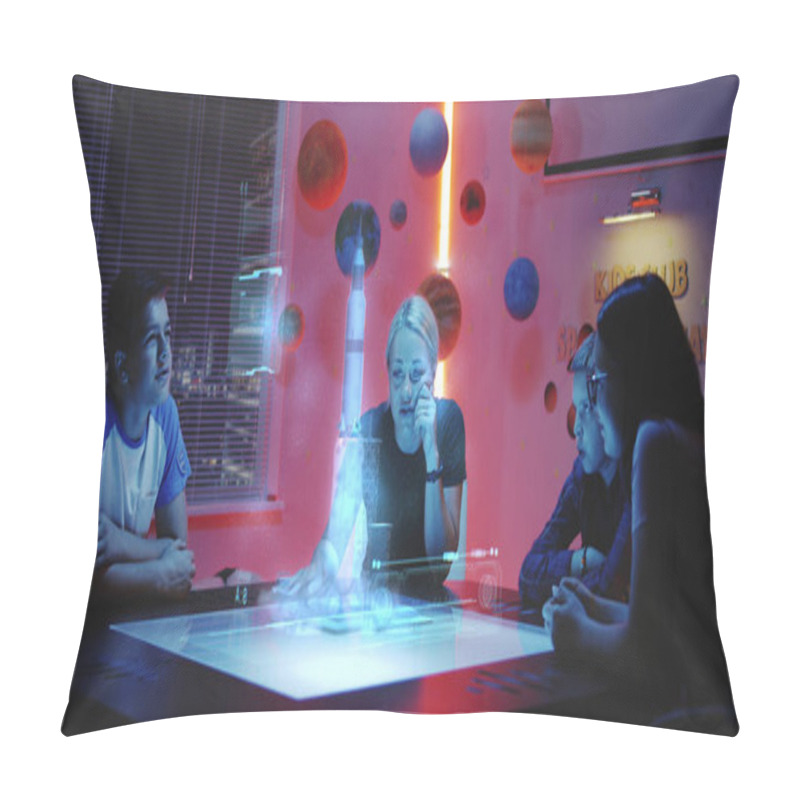 Personality  Teacher Giving A Class On Space Exploration Pillow Covers