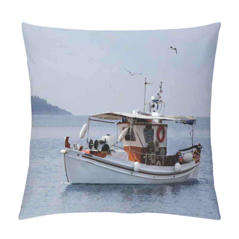 Personality  Fishing Boats, Greece Pillow Covers