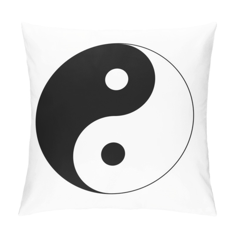 Personality  Background Of Black And White Of Yin Yang Symbol  Pillow Covers