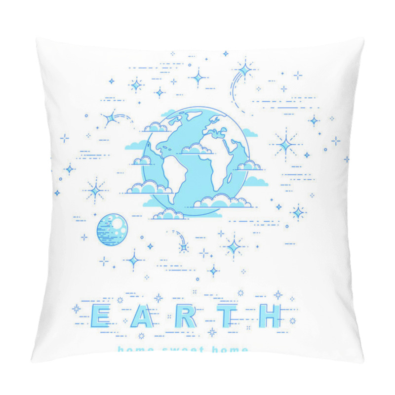 Personality  Small Earth In Endless Space Surrounded By Asteroids, Comets, Me Pillow Covers