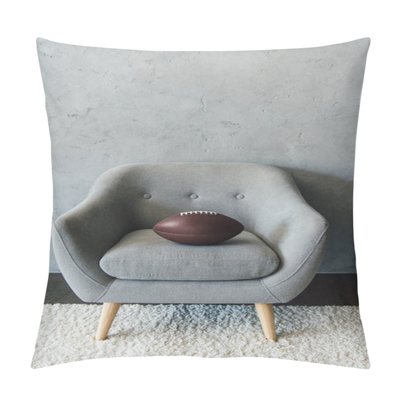 Personality  American Football Ball On Grey Armchair Pillow Covers