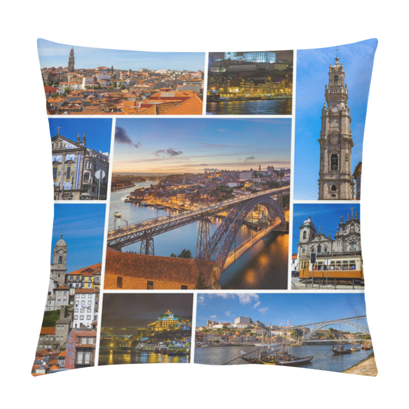 Personality  Collage Of Porto Portugal Travel Images (my Photos) Pillow Covers