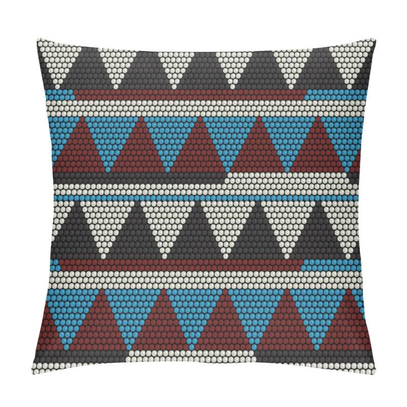 Personality  African Bead Motif. Abstract Seamless Pattern. Pillow Covers