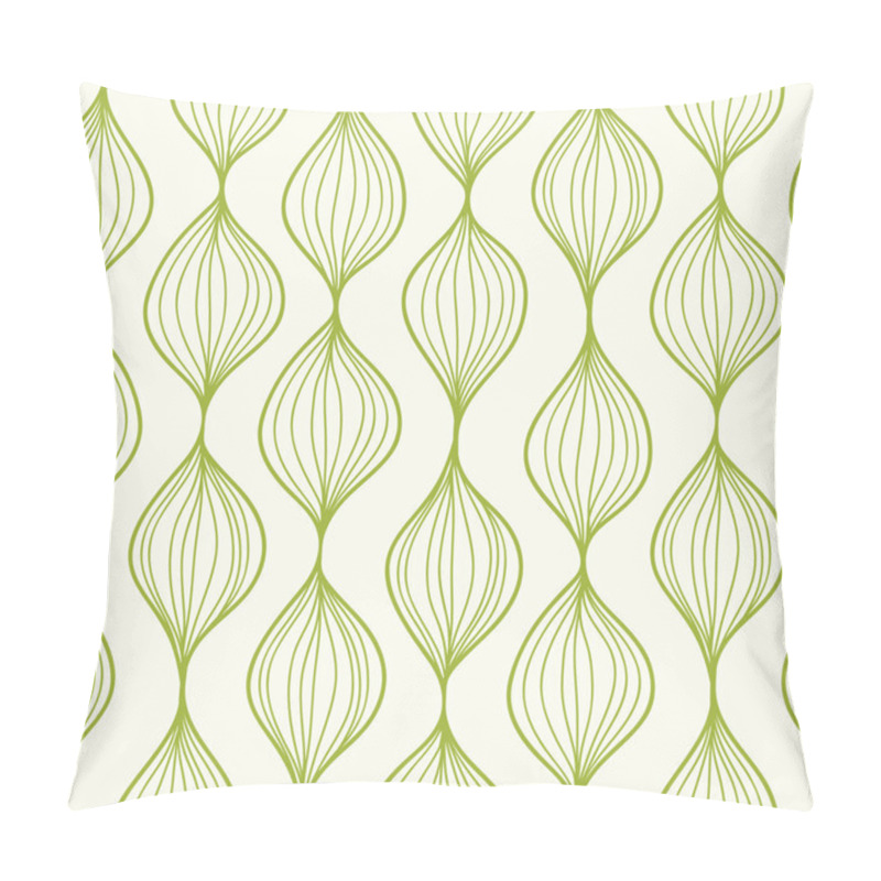 Personality  Green Vertical Ogee Seamless Pattern Background Pillow Covers