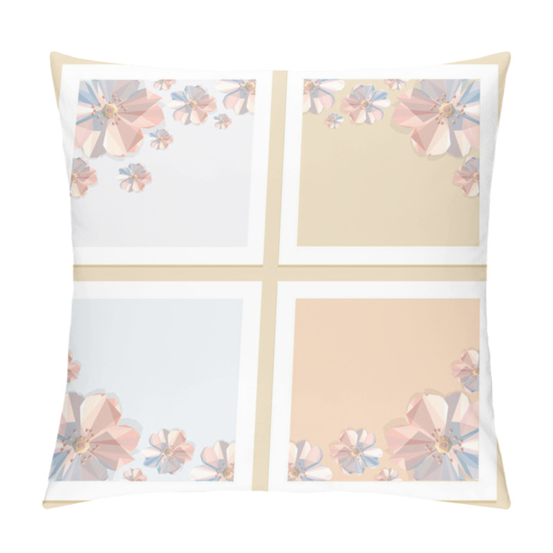 Personality  Four Beautiful Floral Backgrounds Pillow Covers