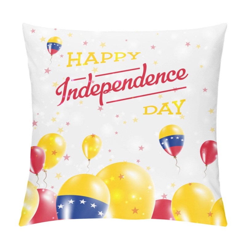 Personality  Venezuela Bolivarian Republic Of Independence Day Patriotic Design Balloons In National Colors Of Pillow Covers