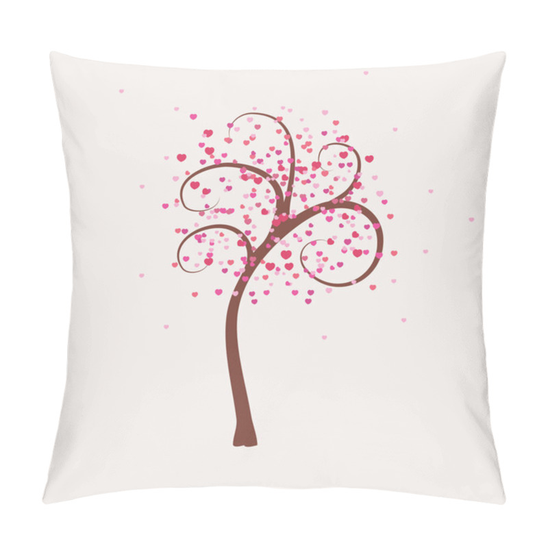 Personality  Valentine Card With Tree With Heart Leaves Pillow Covers